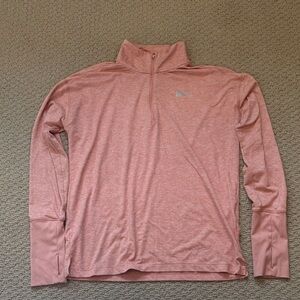 Nike Salmon Long Sleeve Half-Zip Top